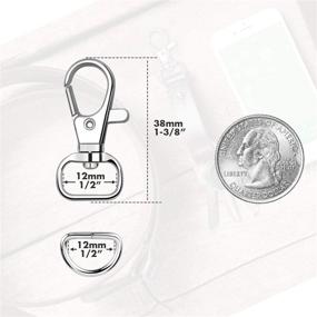 img 2 attached to Anezus 100pcs Key Chain Clip Hook and D Rings Set - Ultimate Hardware Bundle for Keychains and Purses (1/2” Inside Width)