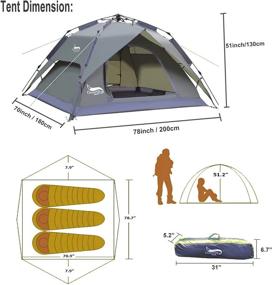 img 1 attached to DESERT FOX Camping Automatic Водонепроницаемый