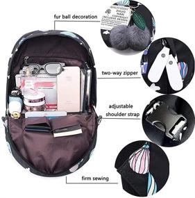 img 2 attached to Lmeison Girls' Backpack with USB Charging Port - Cute Bookbag for Elementary & Middle School Students - Shoulder Bag for Teens