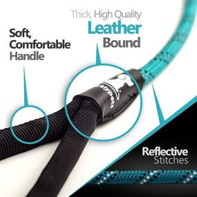 img 2 attached to Shock Absorbing Heavy Duty Bungee Leash for Large and Medium Dogs - Anti-Pull, Reflective, No-Slip Outdoor Leash