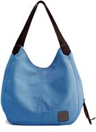 👜 bohemian hobo bags for women - multi-pocket canvas sling handbag, casual cotton purse logo