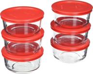 🍽️ pyrex 12-piece glass food storage set with lids - 6-piece glass collection logo