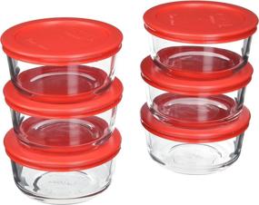 img 2 attached to 🍽️ Pyrex 12-Piece Glass Food Storage Set with Lids - 6-Piece Glass Collection