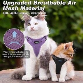 img 2 attached to 🐱 Escape-Proof Cat Harness and Leash Set: Adjustable Vest with Reflective Trim, Ideal for Outdoor Walking of Cats and Puppies