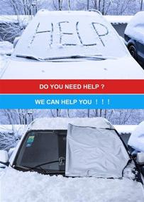 img 3 attached to ❄️ Premium Windshield Snow &amp; Ice Cover: Waterproof, Sun Protection for All Cars, Trucks, SUVs, MPVs, with Strong Magnetic (47&#34; × 82&#34;)