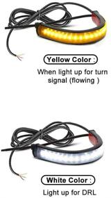 img 1 attached to Gosccess 2PC Flexible Switchback Dual-Color Motorcycle LED Fork Turn Signal DRL Daytime Running Light Waterproof Kit - Universal Fit Motorbike