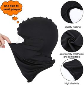 img 3 attached to Outdoor Sports Full Face Cover Balaclava - Sun Protection, Windproof, Dustproof, UV Protection