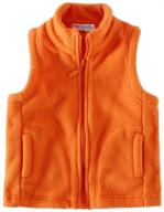 stylish and warm: mud kingdom boys vest fleece in solid color logo