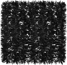 img 4 attached to Enhance your Holiday Decor with WILLBOND 26.2 Feet Metallic Christmas Tinsel Garland in Black - Perfect for Christmas Trees, Weddings, and Birthdays!