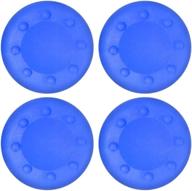 4-pack deep blue neuvikter controller grip caps for ps4, ps3, ps2, xbox 360, and xbox one - rubber silicone thumbstick thumb stick x cover case skin joystick grips логотип