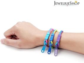 img 1 attached to 🌈 JEWELRIESHOP 12 Pcs Friendship Bracelets: Assorted Mixed Colors - Wholesale Lot with Zipper Closure