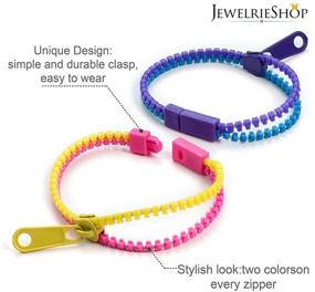 img 2 attached to 🌈 JEWELRIESHOP 12 Pcs Friendship Bracelets: Assorted Mixed Colors - Wholesale Lot with Zipper Closure