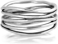 💍 stacked bar knot wide wedding ring – 925 sterling silver open band sizes 4-13 | oxidized logo