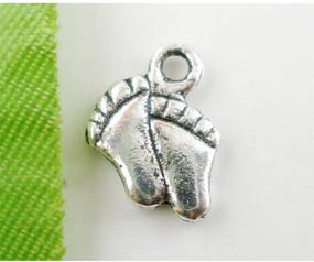 img 4 attached to PEPPERLONELY Antiqued Silver Charms Pendants Beading & Jewelry Making and Charms