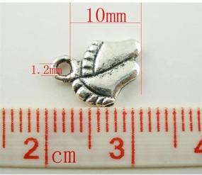 img 3 attached to PEPPERLONELY Antiqued Silver Charms Pendants Beading & Jewelry Making and Charms