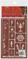 armour products over n over glass etching stencil, under the sea theme, 5" x 8 logo