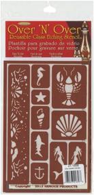 img 4 attached to Armour Products Over N Over Glass Etching Stencil, Under The Sea Theme, 5" x 8