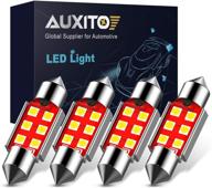 🔆 лампы auxito 6418 festoon led: безошибочные 6411 c5w 36мм ксеноново-белые внутренние led-лампы (набор из 4 шт) логотип