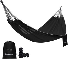 img 4 attached to 🌿 KingCamp Double Mesh Hammock - Lightweight & Portable Breathable Camping Hammocks, Ideal for Outdoor Hiking, Backpacking, Travel, Patio, Tree - Summer Season, 440lbs Weight Capacity, Size: 10.5x4.9FT