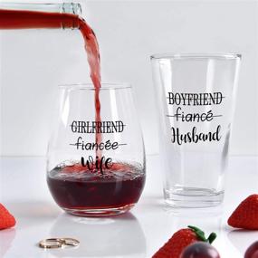 img 2 attached to Husband Stemless Engagement Anniversary Valentines