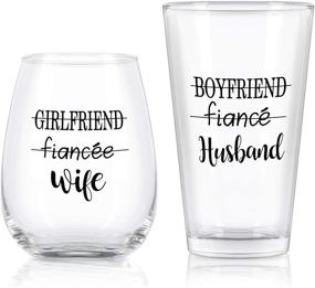 img 4 attached to Husband Stemless Engagement Anniversary Valentines