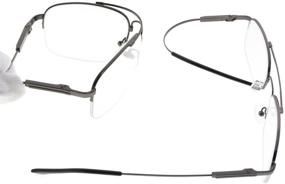 img 2 attached to 👓 Eyekepper Mens Anti Blue Light Glasses: Better Sleep with 97% Blue Light Blocking - Bendable Memory Titanium Frames, Dark Orange Tinted Lens (Gunmetal, 1.50)