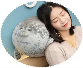 img 2 attached to 🦭 Cute Seal Pillow - Stuffed Cotton Plush Toy, Lovely Ocean Plushies Animal Hugging Cushion (17.6 in)