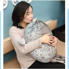 img 3 attached to 🦭 Cute Seal Pillow - Stuffed Cotton Plush Toy, Lovely Ocean Plushies Animal Hugging Cushion (17.6 in)