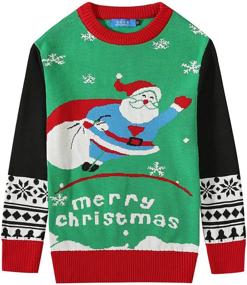 img 4 attached to 🎅 Christmas Boys' Clothing: SSLR Crewneck Reindeer Pullover Sweater