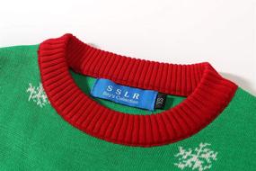 img 2 attached to 🎅 Christmas Boys' Clothing: SSLR Crewneck Reindeer Pullover Sweater