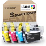 🖨️ s smartomni compatible ink cartridges for brother lc3013 color 4-pack (kcmy) set - compatible with brother mfc-j491dw, mfc-j497dw, mfc-j690dw, mfc-j895dw printers - black cyan magenta yellow logo