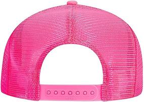 img 2 attached to Lin Su Smiley Face Sequin Neon High Crown Trucker Hat: Fashionable Foam Mesh Cap for Men and Women