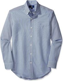 img 2 attached to BUTTONED Classic Button Collar Non Iron Gingham Men's Clothing in Shirts