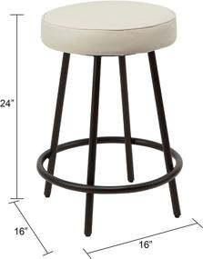 img 1 attached to Silverwood CPFB1760G 24 Metal Barstool Gunmetal