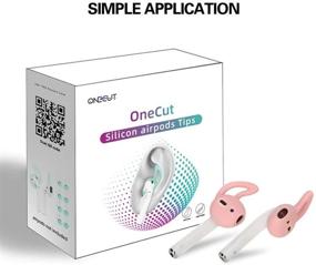 img 3 attached to 🎧 5 Pairs of Anti-Slip Silicone Ear Tips - Compatible with AirPods 1 & 2, Soft Sport Earbud Tips, Anti-Drop Ear Hook Gel Headphones Earphones - Pink