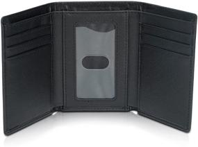 img 4 attached to 💼 Men's Polare Genuine Leather Trifold Wallet – Premium Accessory for Style and Function