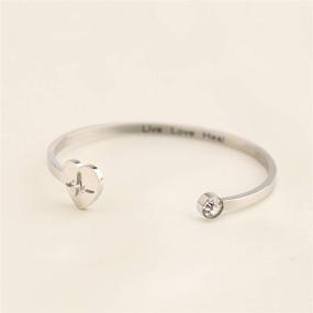 img 1 attached to 💓 WUSUANED Live Love Heal EKG Heart Beat Cuff Bangle Bracelet: Perfect Gift for Medical Professionals