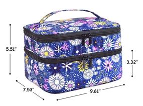 img 2 attached to Portable Nail Polish Carrying Case - Holds 30 Bottles, with Handles, Double-layered Storage Organizer for Manicure Tools. (Flower)