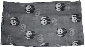 img 1 attached to Get Playful with Ted Jack Panda Whimsical Print Women's Scarves & Wraps