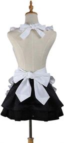 img 3 attached to Adorable Retro Kitchen Restaurant Aprons for Women and 🎁 Girls - Love Potato Cute White Waitress Apron, Perfect Gift