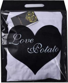 img 1 attached to Adorable Retro Kitchen Restaurant Aprons for Women and 🎁 Girls - Love Potato Cute White Waitress Apron, Perfect Gift