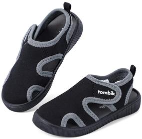 img 4 attached to Durable and Stylish: Tombik Toddler Summer Sandals Dinosaur Boys' Shoes for Outdoor Adventures