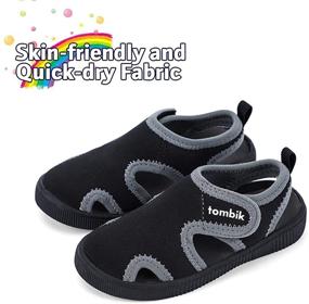 img 2 attached to Durable and Stylish: Tombik Toddler Summer Sandals Dinosaur Boys' Shoes for Outdoor Adventures