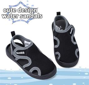 img 3 attached to Durable and Stylish: Tombik Toddler Summer Sandals Dinosaur Boys' Shoes for Outdoor Adventures