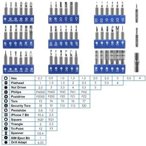 img 2 attached to 🔧 MMOBIEL 80 in 1 Professional Screwdriver Repair Tool Kit with 56 Bits for Electronic Devices, Complete with Folding Bag