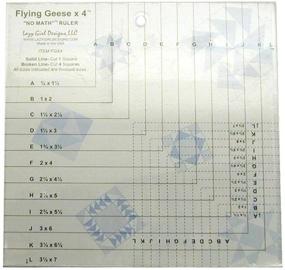 img 1 attached to 🚀 Effortless Flying Geese x 4 Quilt Ruler - Math-free and Easy!