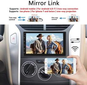 img 1 attached to 🚗 Hikity Android Car Stereo Double Din Car Radio System 7 Inch Full HD Touch Screen GPS Navigation Receiver with WiFi, Bluetooth, FM Radio, Mirror Link, Dual USB Ports, and Backup Camera Support