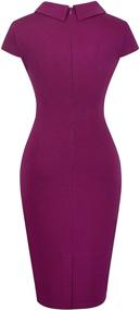 img 1 attached to Платья Bodycon с фигурными складками для женщин HOMEYEE - стильная и модная одежда для женщин