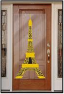 🗼 beistle 54727 eiffel tower door cover: stunning 30" x 5' golden-black design логотип