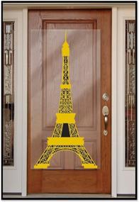 img 1 attached to 🗼 Beistle 54727 Eiffel Tower Door Cover: Stunning 30" x 5' Golden-Black Design